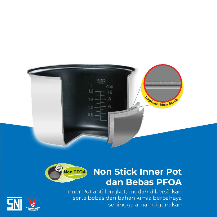Miyako Rice Cooker Magic Warmer Plus 1.8 Liter - MCM586